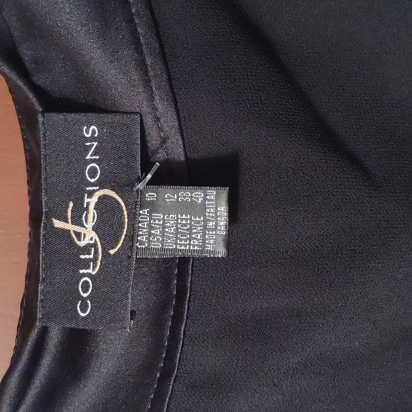 JS Collections asymmetrical maxi skirt ruffled side slit Sz 10 vintage sexy - Picture 5 of 8